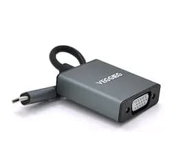 Конвертор-перехідник Type-C (тато) на VGA (мама) VEGGIEG TCV 10 см
