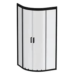 Душевая кабина Am.Pm Gem 1/ 4 Round 80x80 см без поддона black W90UG-401-080BT, прозрачный, черный