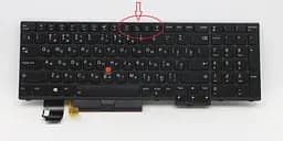 Клавіатура для ноутбуків Lenovo ThinkPad T15 Gen1 чорна з чорною рамкою, з трекпоінтом, з підсвічуванням RU/US