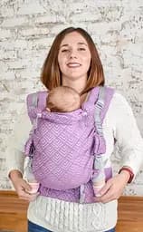 Ерго рюкзак регульований від народження 0 - 18 місяців "Adapt" Coolbabka Бузковий Geometry - мініатюра 2