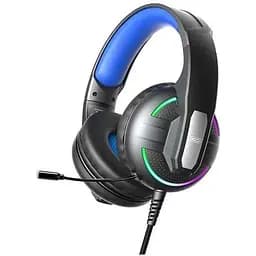 Дротові навушники XO-GE-09 Static RGB Long Mic Headworn USB+3.5 (with adapter cable) Чорний