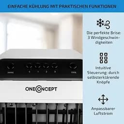Мобільний кондиціонер вентилятор OneConcept Carribean Blue (10028181) - мініатюра 4