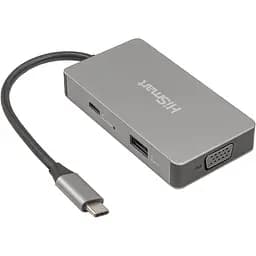 USB-хаб HiSmart USB Type-C - 2x HDXiaomi, 1x VGA, 1x USB Type-A, 1x USB Type-C PD60W