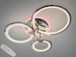 Елегантна стельова LED-люстра для вітальні Diasha 8180/3HR LED 3color dimmer