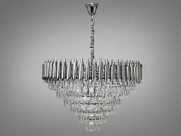 Каскадна кришталева люстра Діаша для вітальні на 15 ламп