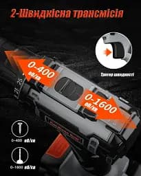 Акумуляторний дриль-шуруповерт FAHEFANA з батареєю 2000 мАh - мініатюра 6