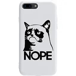 Чехол-накладка Toto Pure TPU 2 mm Print Case Apple iPhone 7 Plus/8 Plus #4 Cat Nope White