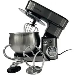 Стаціонарний міксер тістоміс Rainberg RB-8086 з металевою чашею планетарне обертання 5л 3800Вт Срібний