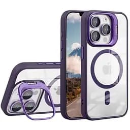 Чохол із підставкою MagSafe TPU PC Metal Stand Case Apple iPhone 14 Dark Purple