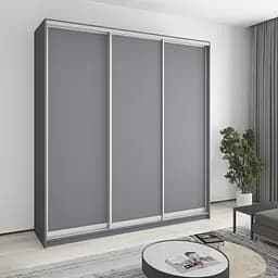 Шафа-купе тридверна MebelStar Комбо AL 3ДСП 220x45x240 см Антрацит (MBS-2038)