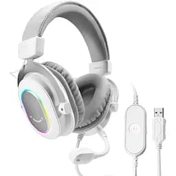 Навушники Fifine RGB білі (H6W) - мініатюра 2
