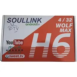 Приставка для цифрового телевидения Soullink Н6 Smart TV 4/32Гб TV-box ОС Android 10