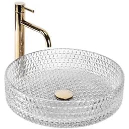 Умывальник Rea Cristal Transparent 40 накладной REA-U0284, Прозрачный