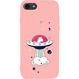 Чохол-накладка Toto Matt TPU 2 mm Print Case Apple iPhone 7/8/SE 2020 #17 Ufo Pink