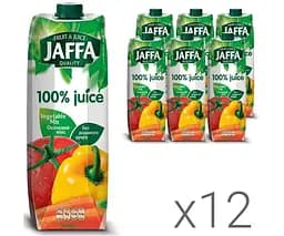 Jaffa Vegetable Mix, Упаковка 12 шт. х 0,95 л, Сік Овочевий мікс 100% Джаффа
