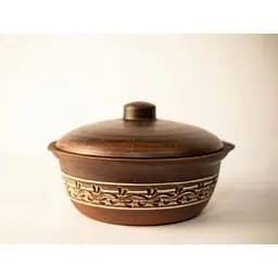 Казанок 2 л керамический (глиняный) с орнаментом