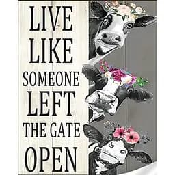 Алмазна мозаїка Strateg Три корови 30х40 см (GM86860)