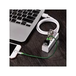 Концентратор HOCO USB 2.0 to 4xUSB Line machine HB1 Silver (6957531038146) - мініатюра 5