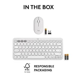 Комплект (Клавіатура та Миша) Logitech Pebble 2 Combo Tonal UA (920-012240) White - мініатюра 4