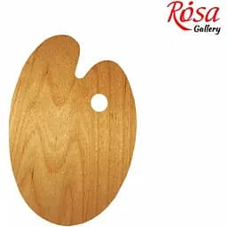 Палитра Rosa Gallery деревянная овальная эргономичная промасленная 25х35 см 