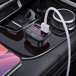 FM-трансмітер Hoco E59 Promise QC3.0 car BT FM transmitter Чорний - мініатюра 3
