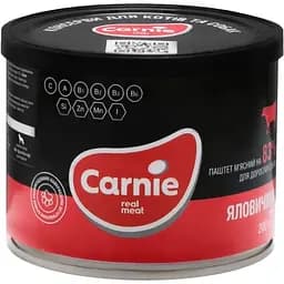 Вологий корм для собак Carnie Паштет м'ясний з яловичиною 200 г (90198) - мініатюра 2