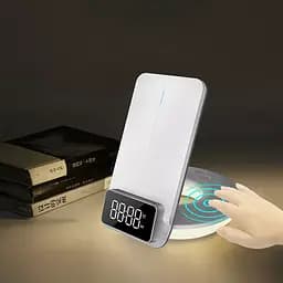 Бездротовий зарядний пристрій WiWU M11 4-in-1 Wireless Fast Charger with Time Clock and Backligh [73465] - мініатюра 5