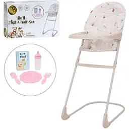 Стільчик для годування для ляльки, 46 см, метал, аксесуари, 29.5x49x9.5 см