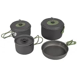 Набір посуду Bo-Camp Explorer 4 Pieces 19 Hard Anodized Grey/Green (2200241) - мініатюра 1