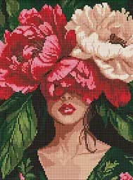 Набор с алмазной мозаикой на подрамнике Загадочные пионы Ideyka AMO8157, 30x40 см