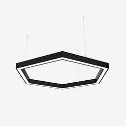 Світлодіодний світильник X-LED 120Вт шестикутник чорний (860х745х43)