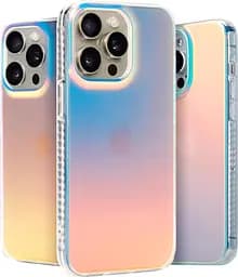 LONLI - для iPhone 14 Pro Max (6,7 дюйма) - Флуоресцентний райдужний напівпрозорий матовий чохол - Серія Just in Case