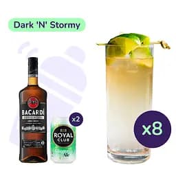 Коктейль Dark 'N' Stormy (набір інгредієнтів) х8 на основі Bacardi