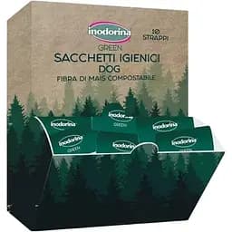 Пакетики биоразлагаемые Inodorina Sacchetti Green для уборки из кукурузного волокна, зелени, 30 рулонов х 10 шт (660.0010.003)