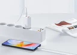 Мережевий зарядний пристрій XO L116 PD30W/QC18W (1USB-C+1USB-A) з кабелем Lightning Білий - мініатюра 4