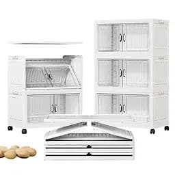 Комод Домівка WN-9-2 3 яруса на колесах білий (000033528)