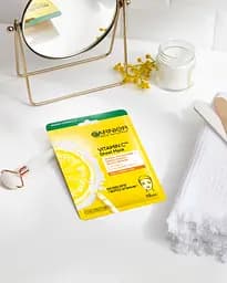 Тканинна маска для обличчя Garnier Skin Naturals Vitamin C для тьмяного та нерівномірного тону обличчя, 28 г - мініатюра 5