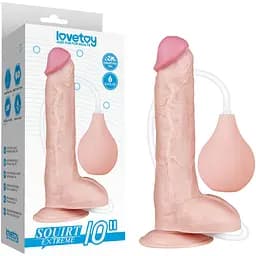Великий фалоімітатор LoveToy Squirt Extreme що кінчає 25.4 см тілесний