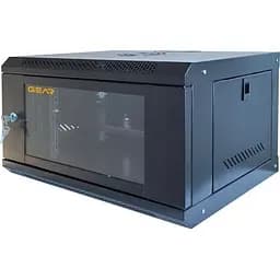 Шафа настінна GEAR 6U 19'' 600x600x300 мм, + Полиця 19, black (GWMSN-6U-600-600)
