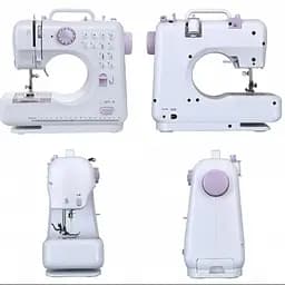 Швейна машинка міні з адаптером 220В та педаллю біла Yasm 505 12 в 1 Sewing Machine - мініатюра 3