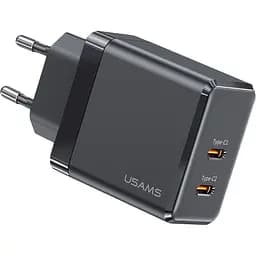 Мережевий зарядний пристрій Usams T54 GaN 40W 3A Black (CC172TC01) [139620] - мініатюра 2