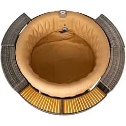 Джакузи-SPA надувная Thunder LATTE 6-местная серая мебель из ротанга 8 шт. (LATTE-FULL-GRAY)