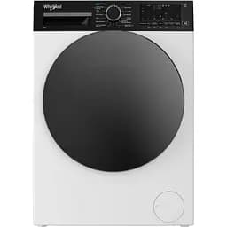 Whirlpool Пральна машина фронтальна, 8кг, 1400, C, 55см, дисплей, пара, інвертор, люк чорний, білий