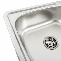Кухонна мийка з нержавіючої сталі Platinum декор 7642 (0,8/180 мм), R, Decor - мініатюра 5