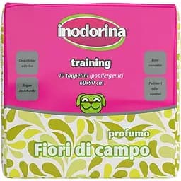Пелюшки Inodorina Training Fiori для тварин із запахом квітів 60x90 см 10 шт. (250.0030.002)