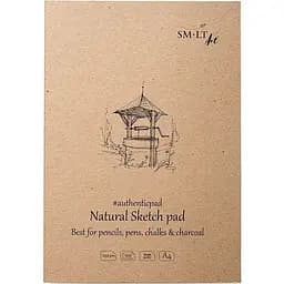 Блокнот-склейка для эскизов SM-LT Art Authentic А4 100г/м2 100л натуральный цвет