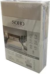 Комплект постільної білизни Soho сімейний Beige/Light gray 150х200 см (PATTERN 19-F) - мініатюра 3
