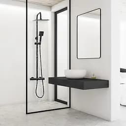 Душова система Yoka Flova 25 black з термостатом BP.FLOVA THERM 25 BLK, Чорний матовий - мініатюра 2