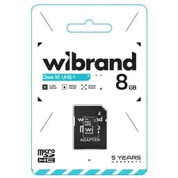 microSDHC Wibrand 8Gb class 10 (adapter SD) - мініатюра 2