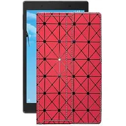 Чехол StatusCASE из экокожи для планшета Lenovo Tab 4 8504F Красный ромб